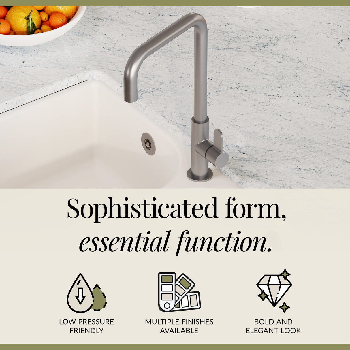 Kuma Kitchen Mono Mixer Tap - Multiple Handles and Finishes Available