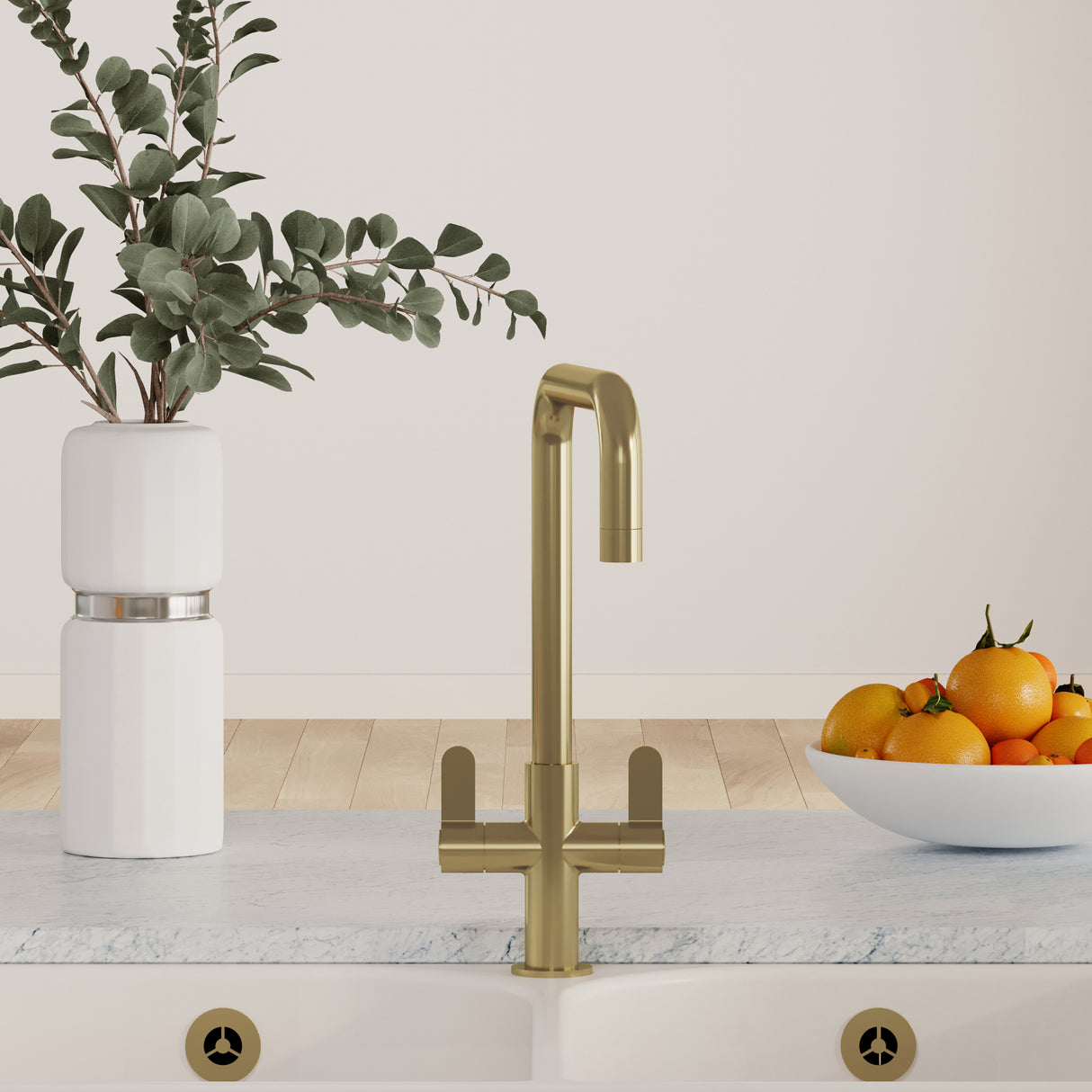 Kuma Kitchen Mono Mixer Tap - Multiple Handles and Finishes Available