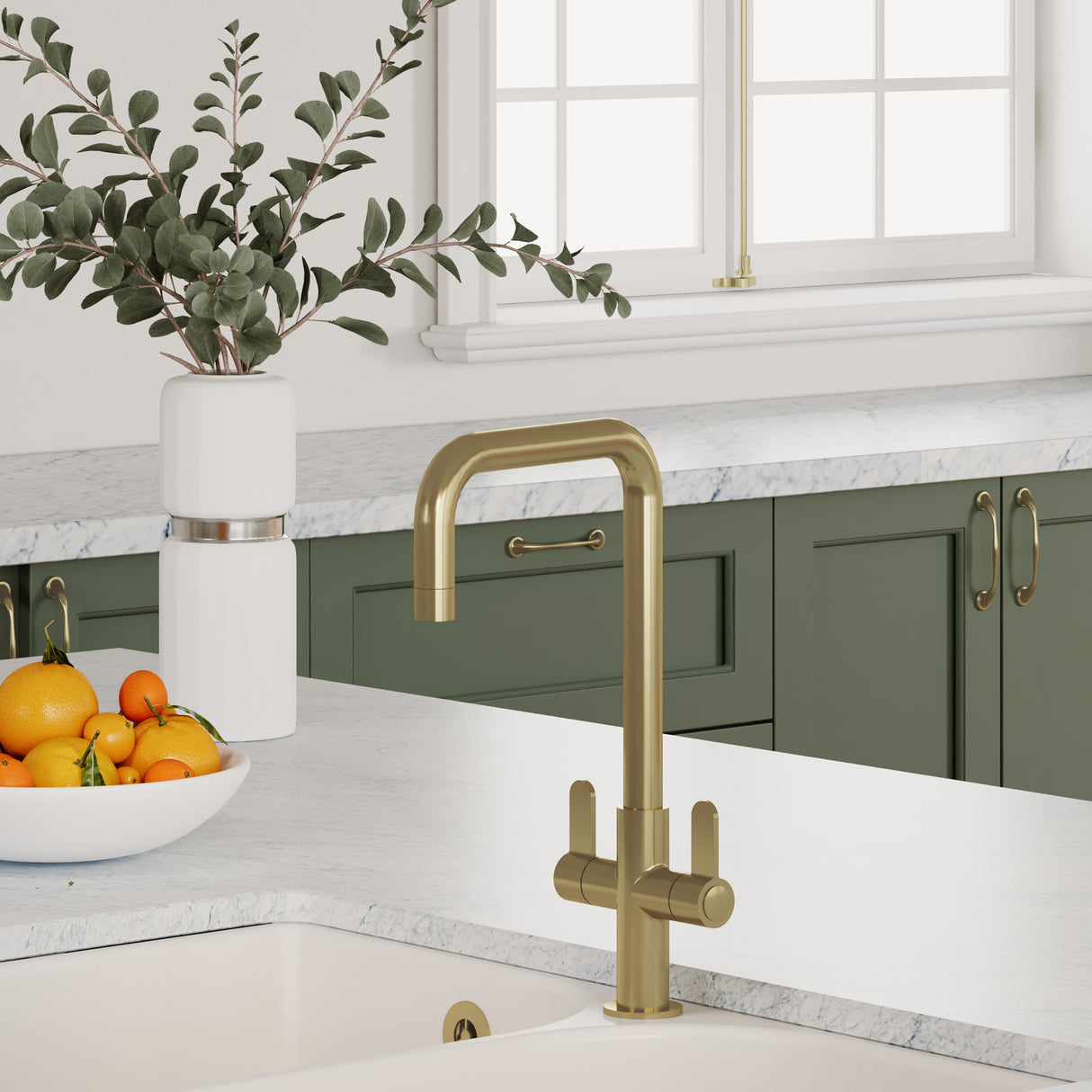 Kuma Kitchen Mono Mixer Tap - Multiple Handles and Finishes Available