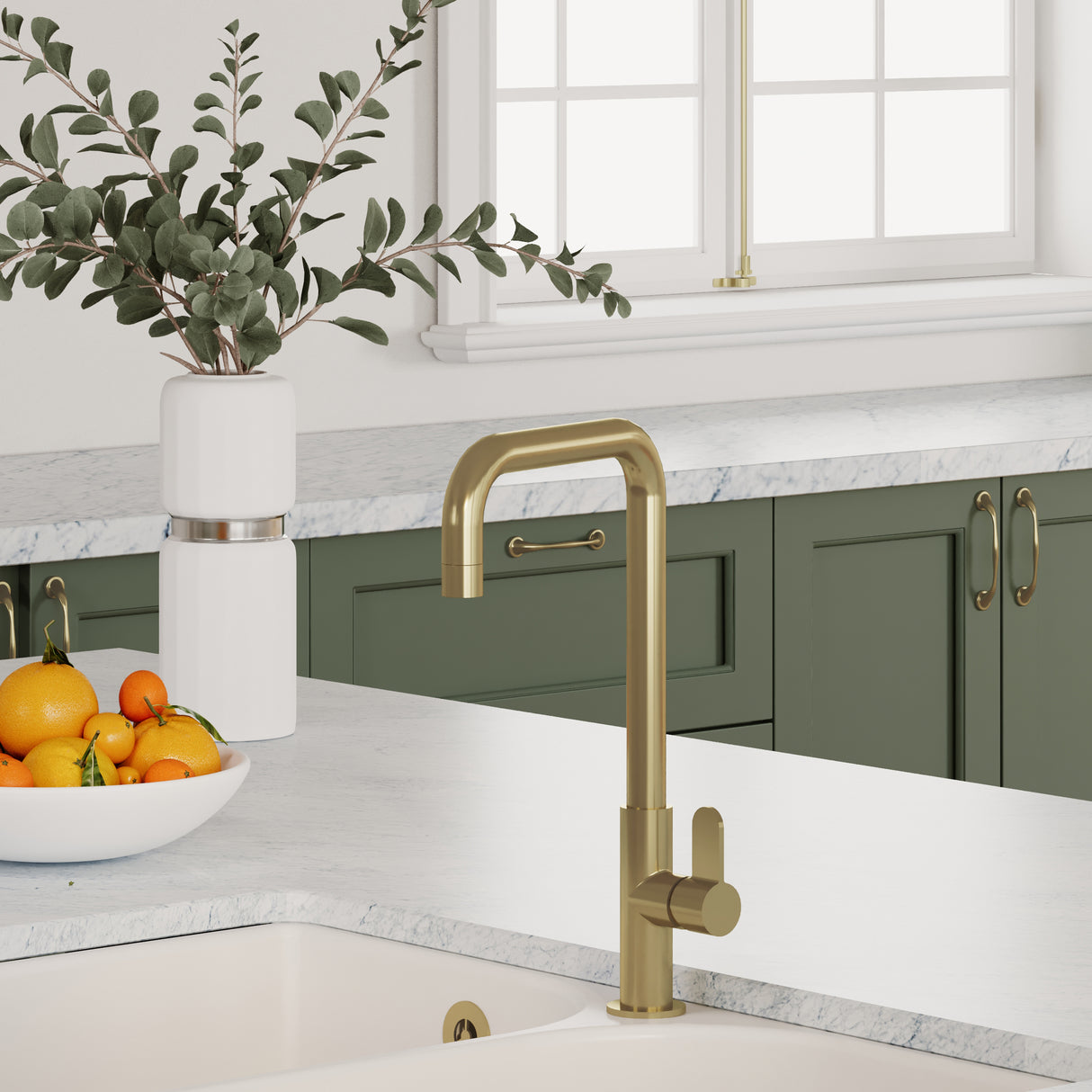 Kuma Kitchen Mono Mixer Tap - Multiple Handles and Finishes Available