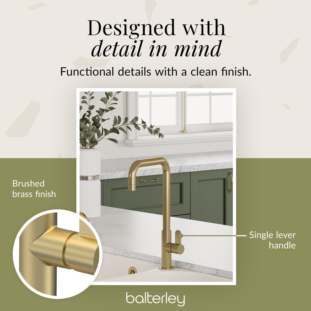 Kuma Kitchen Mono Mixer Tap - Multiple Handles and Finishes Available