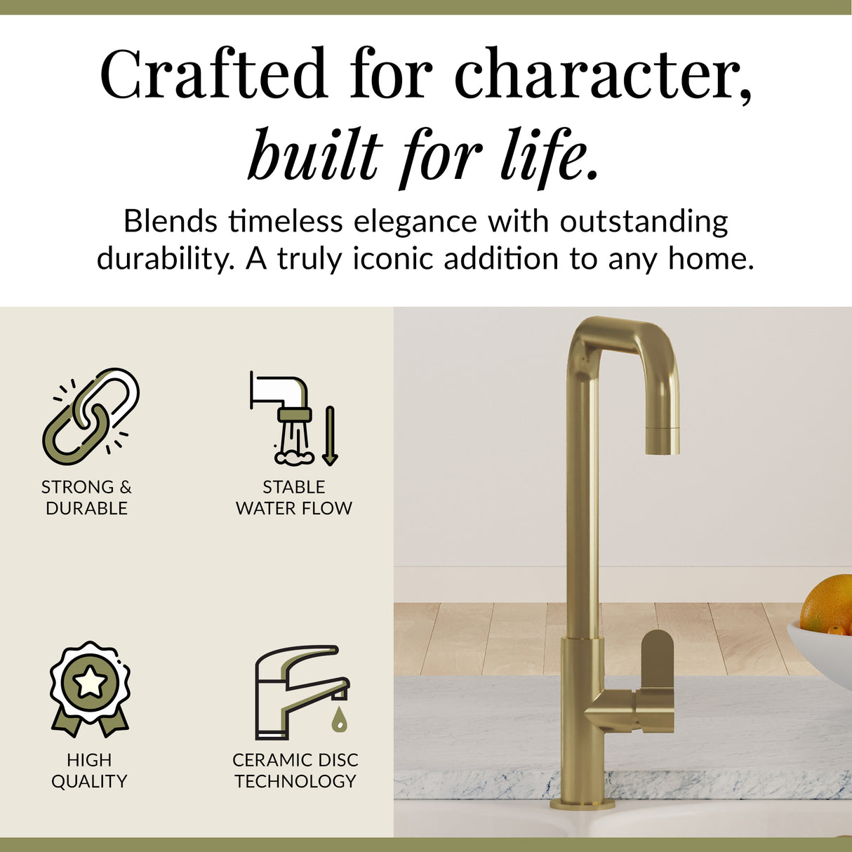 Kuma Kitchen Mono Mixer Tap - Multiple Handles and Finishes Available