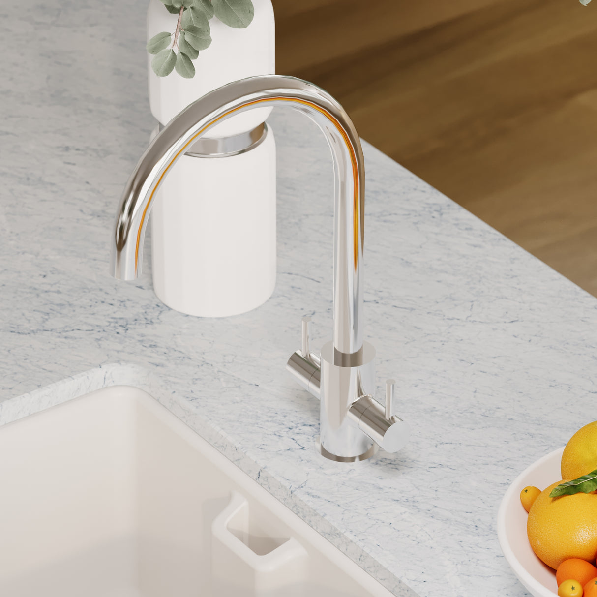 Lacerta Kitchen Mono Mixer Tap - Multiple Finish and Handle Options Available