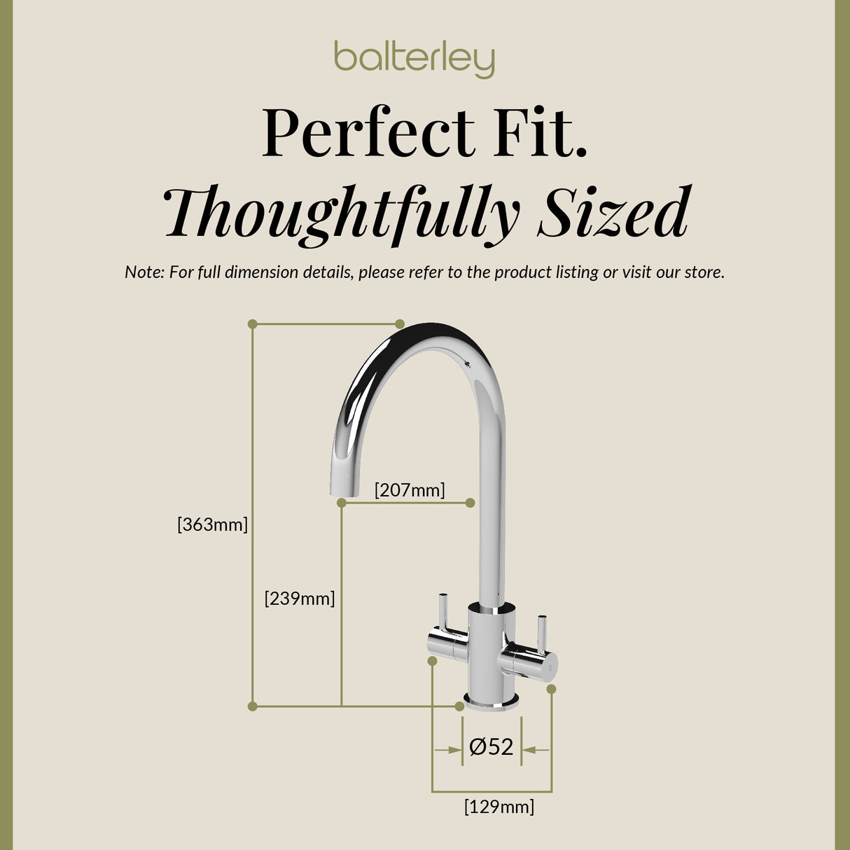 Lacerta Kitchen Mono Mixer Tap - Multiple Finish and Handle Options Available