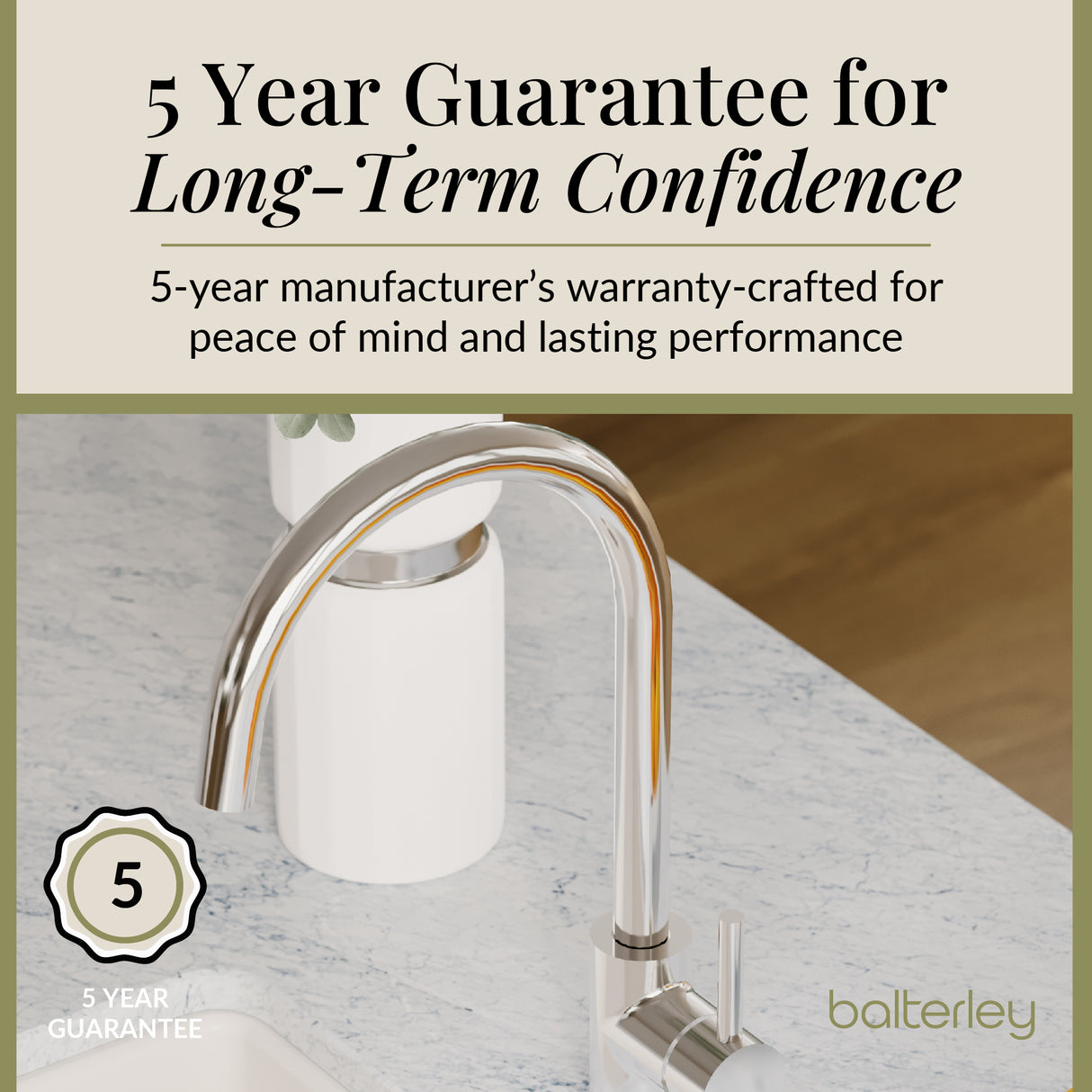 Lacerta Kitchen Mono Mixer Tap - Multiple Finish and Handle Options Available