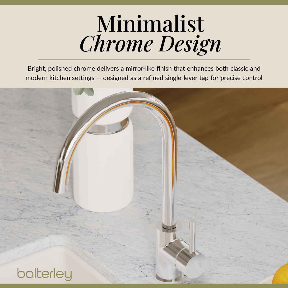 Lacerta Kitchen Mono Mixer Tap - Multiple Finish and Handle Options Available