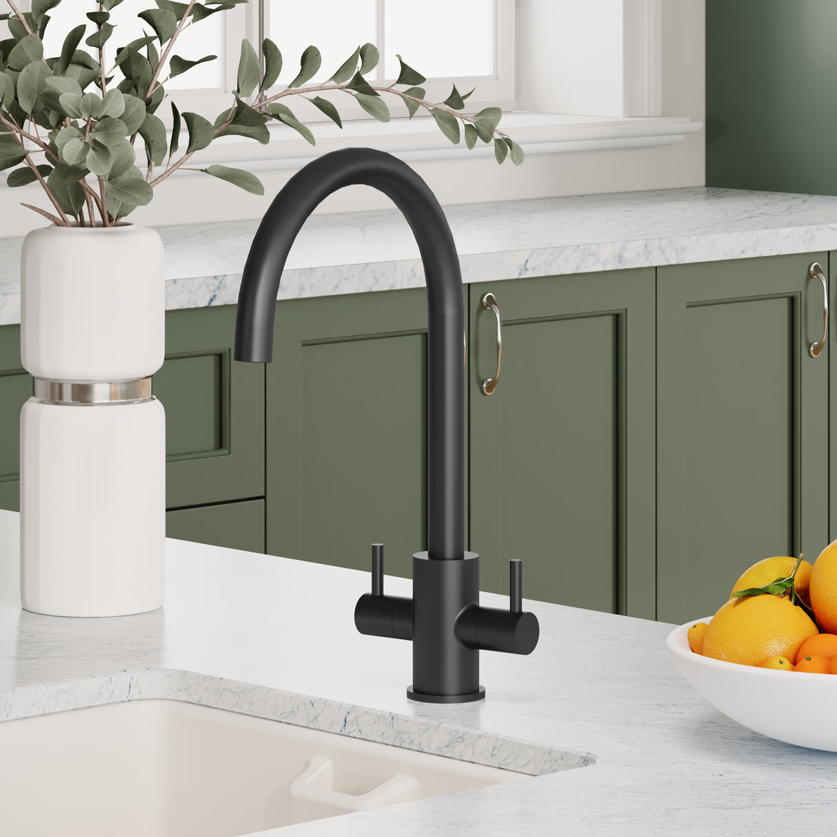 Lacerta Kitchen Mono Mixer Tap - Multiple Finish and Handle Options Available