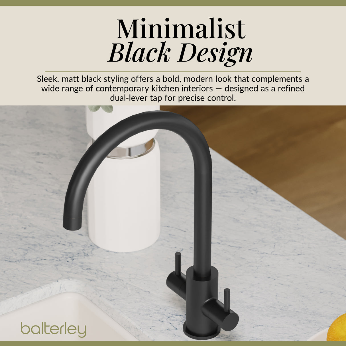 Lacerta Kitchen Mono Mixer Tap - Multiple Finish and Handle Options Available