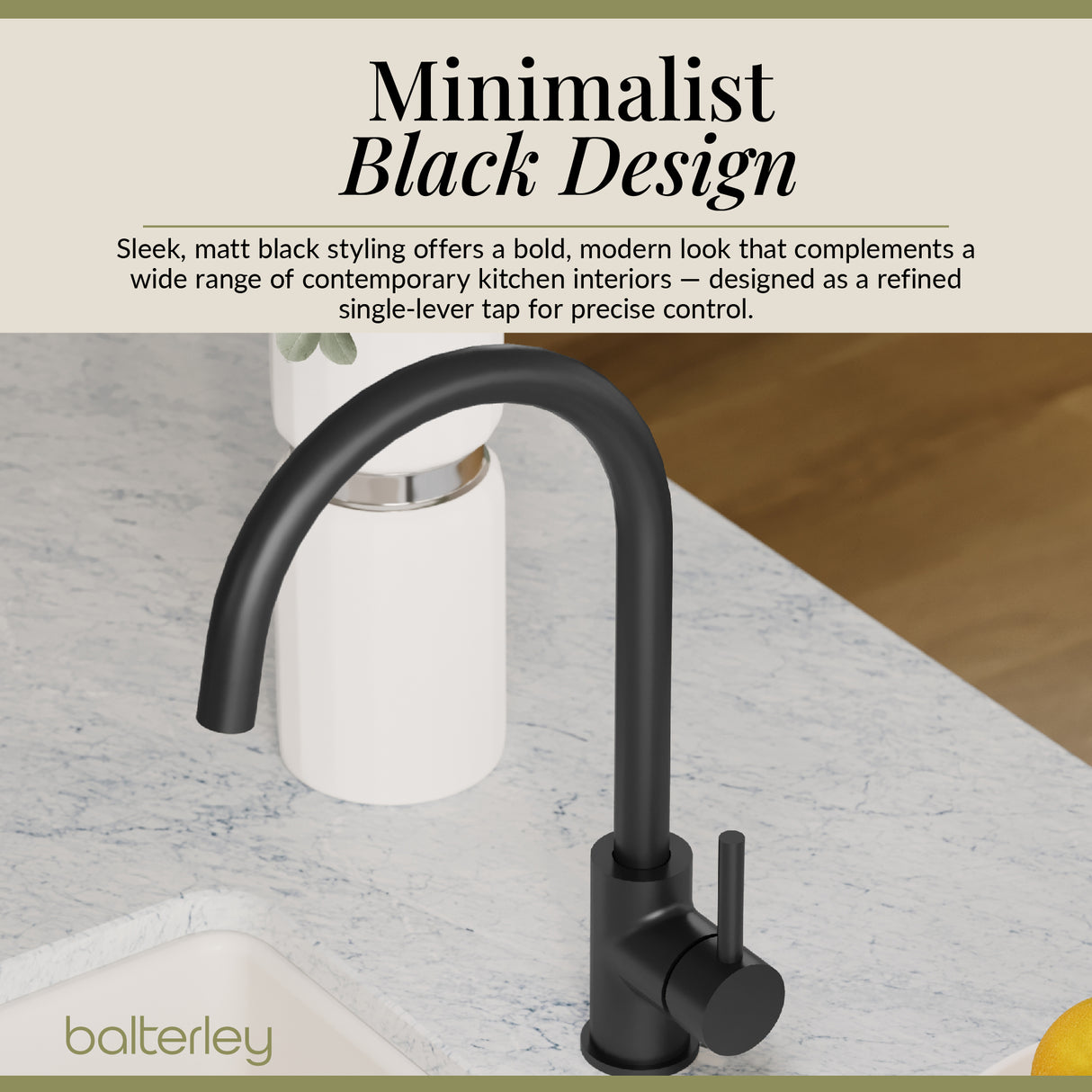 Lacerta Kitchen Mono Mixer Tap - Multiple Finish and Handle Options Available