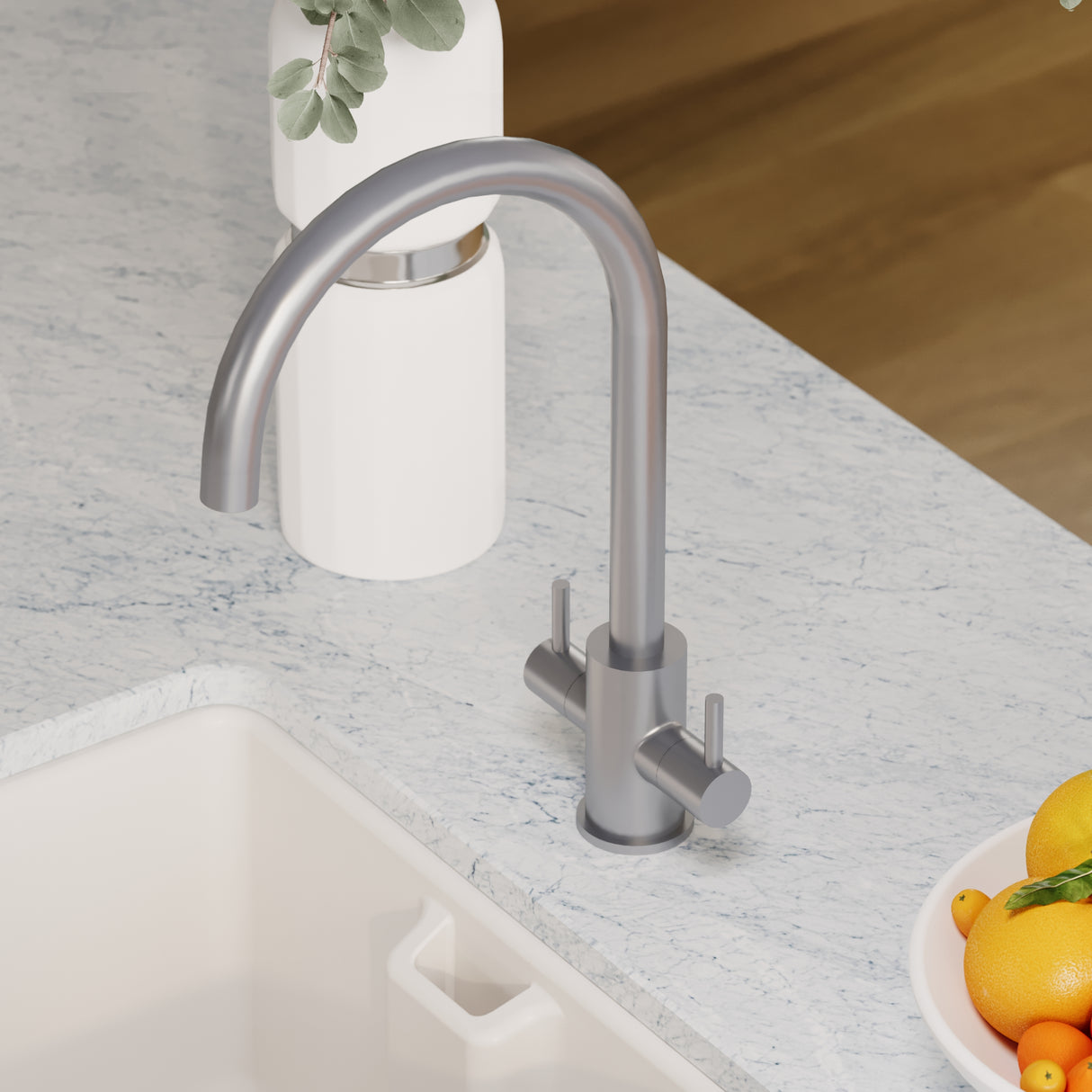 Lacerta Kitchen Mono Mixer Tap - Multiple Finish and Handle Options Available