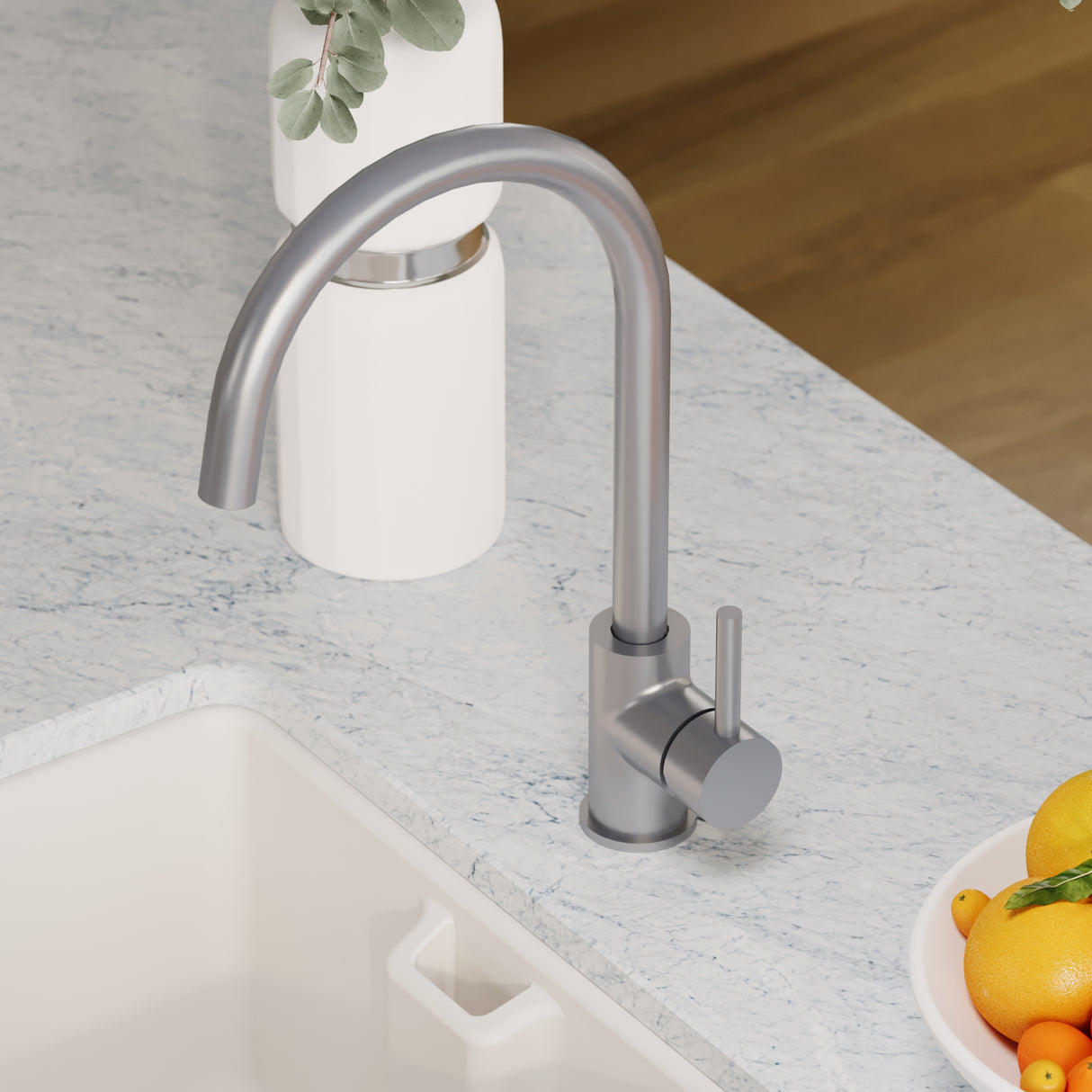 Lacerta Kitchen Mono Mixer Tap - Multiple Finish and Handle Options Available