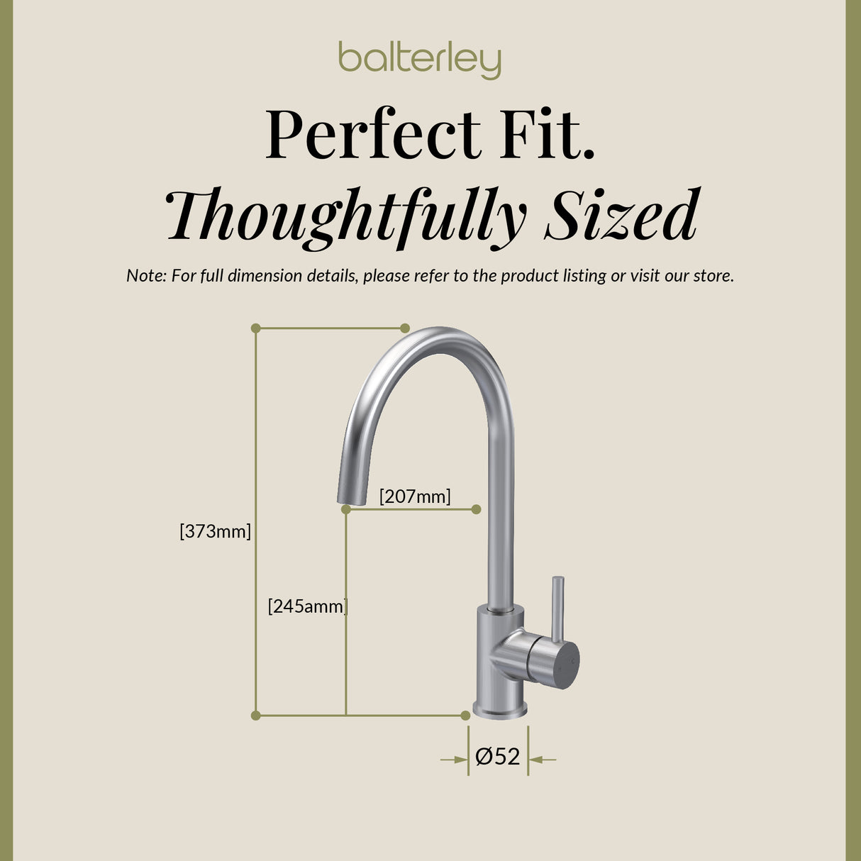 Lacerta Kitchen Mono Mixer Tap - Multiple Finish and Handle Options Available