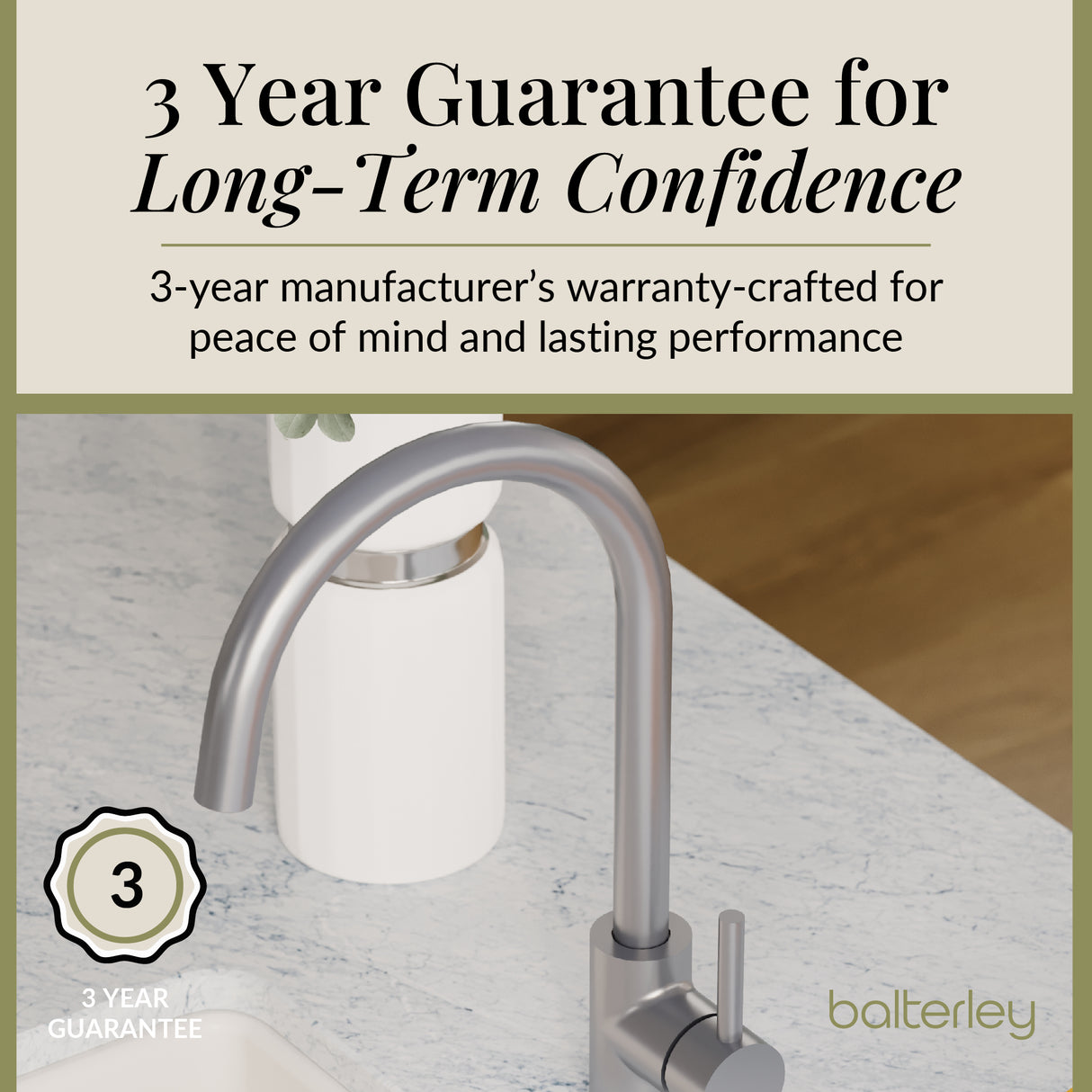 Lacerta Kitchen Mono Mixer Tap - Multiple Finish and Handle Options Available