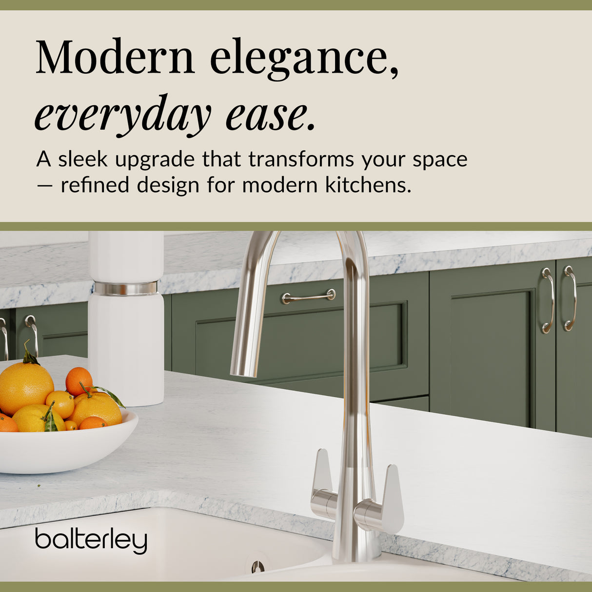 Kitchen Mono Mixer Tap - Multiple Finishes and Handle Options Available