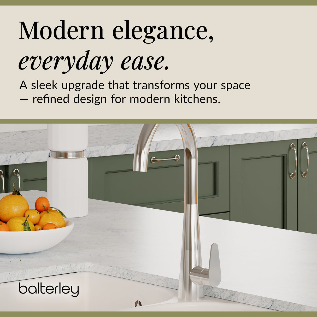 Kitchen Mono Mixer Tap - Multiple Finishes and Handle Options Available