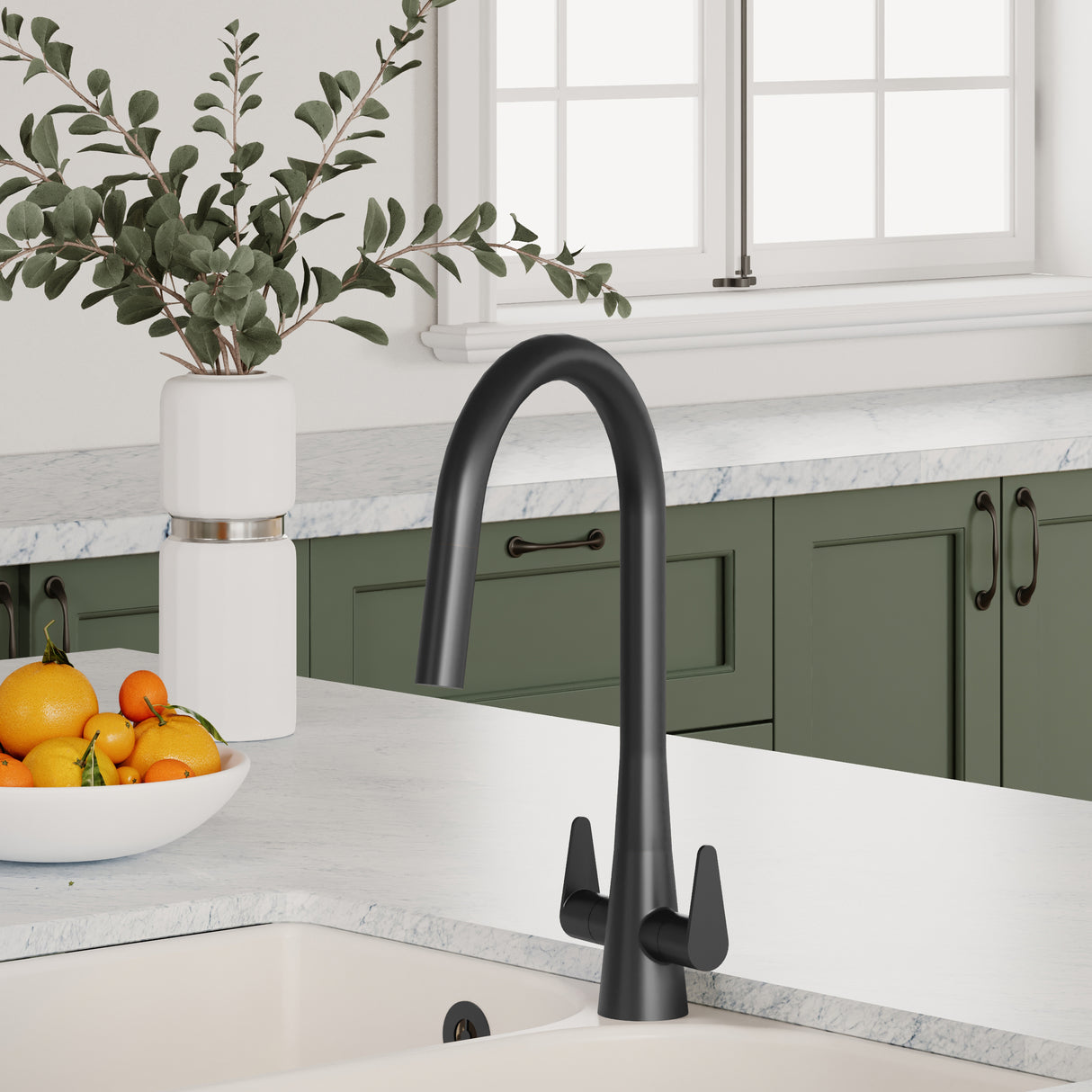 Kitchen Mono Mixer Tap - Multiple Finishes and Handle Options Available