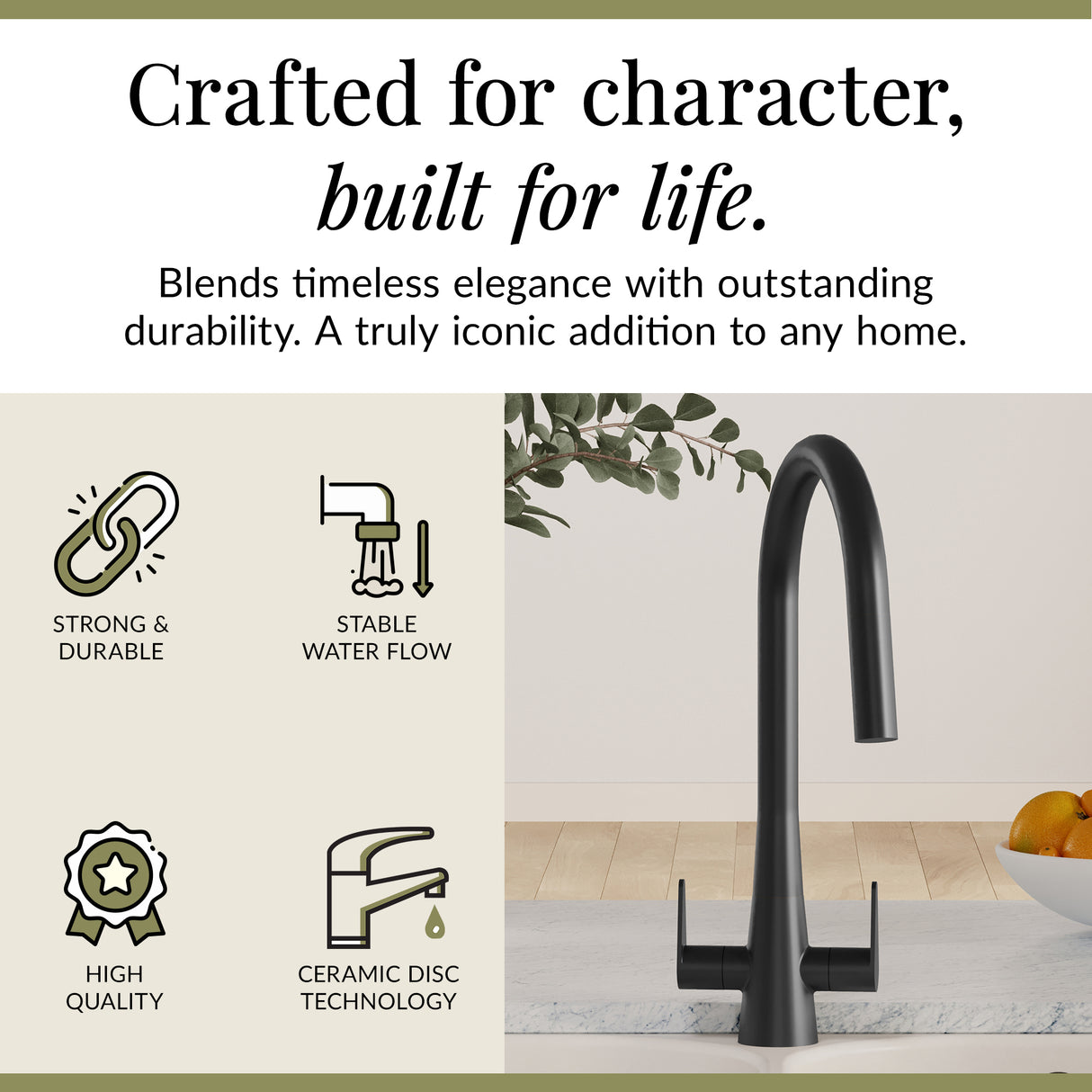 Kitchen Mono Mixer Tap - Multiple Finishes and Handle Options Available