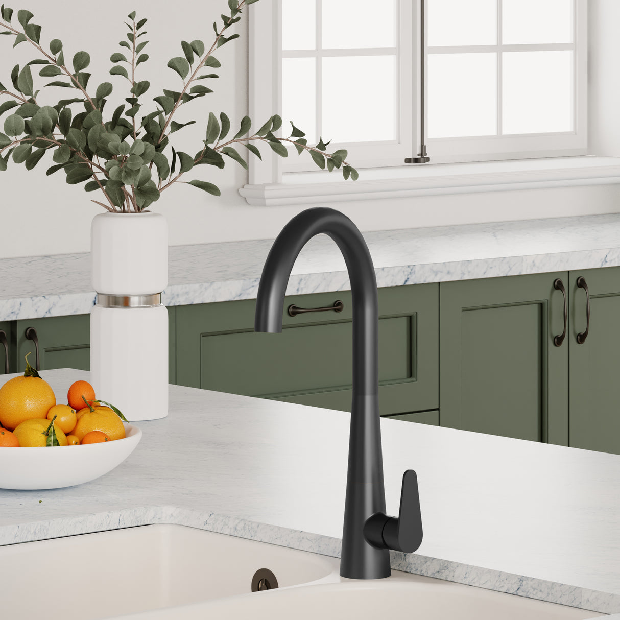 Kitchen Mono Mixer Tap - Multiple Finishes and Handle Options Available