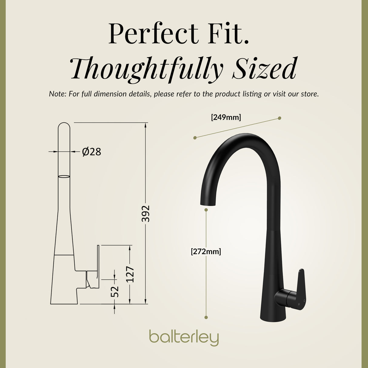 Kitchen Mono Mixer Tap - Multiple Finishes and Handle Options Available