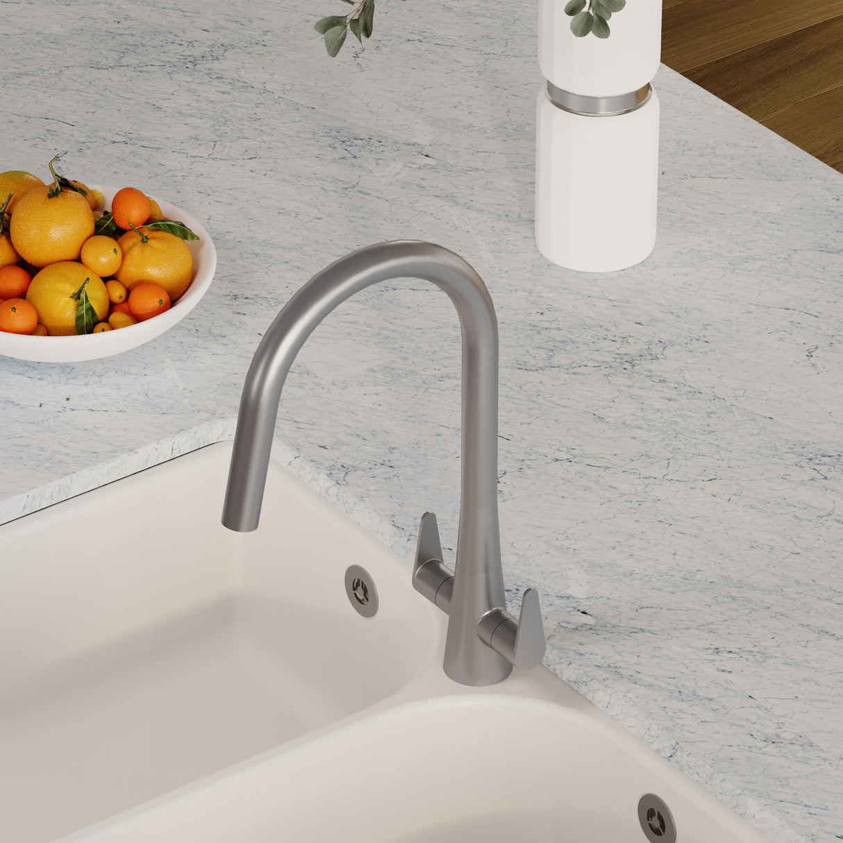 Kitchen Mono Mixer Tap - Multiple Finishes and Handle Options Available