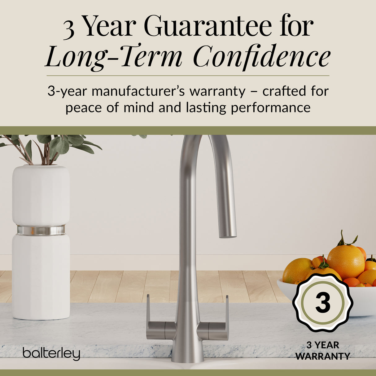 Kitchen Mono Mixer Tap - Multiple Finishes and Handle Options Available