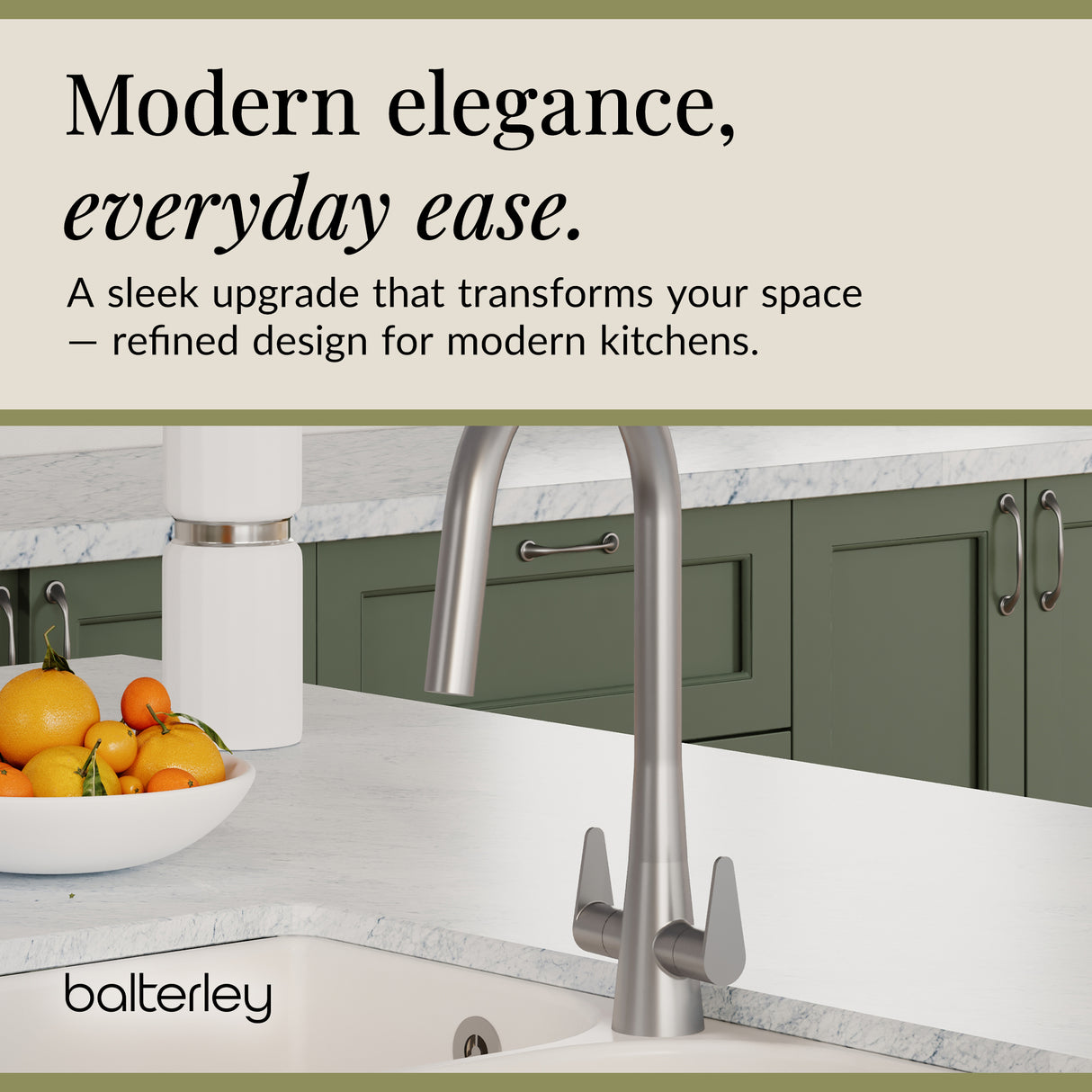 Kitchen Mono Mixer Tap - Multiple Finishes and Handle Options Available