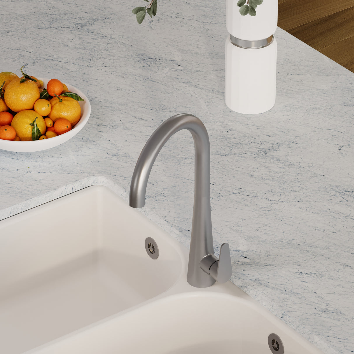 Kitchen Mono Mixer Tap - Multiple Finishes and Handle Options Available