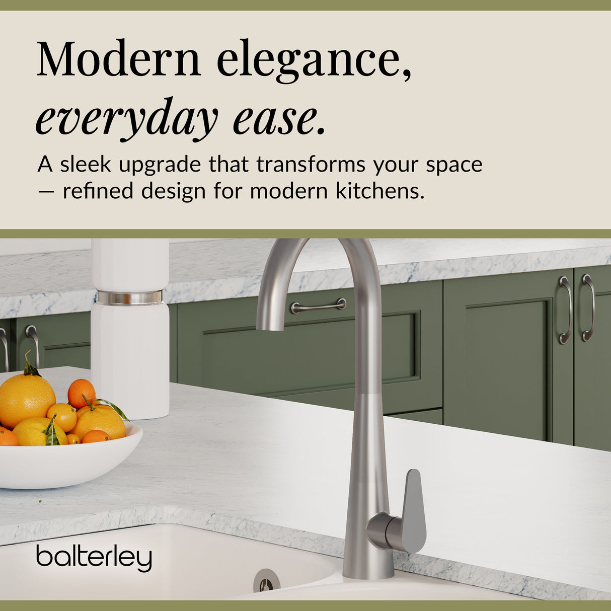 Kitchen Mono Mixer Tap - Multiple Finishes and Handle Options Available