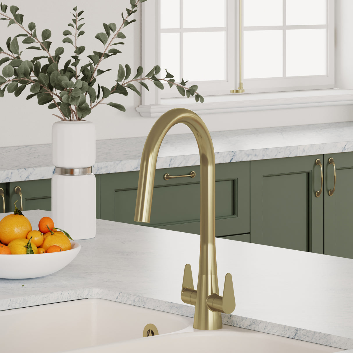 Kitchen Mono Mixer Tap - Multiple Finishes and Handle Options Available