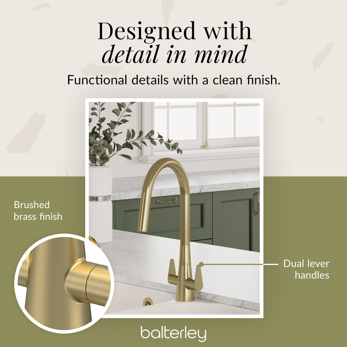 Kitchen Mono Mixer Tap - Multiple Finishes and Handle Options Available