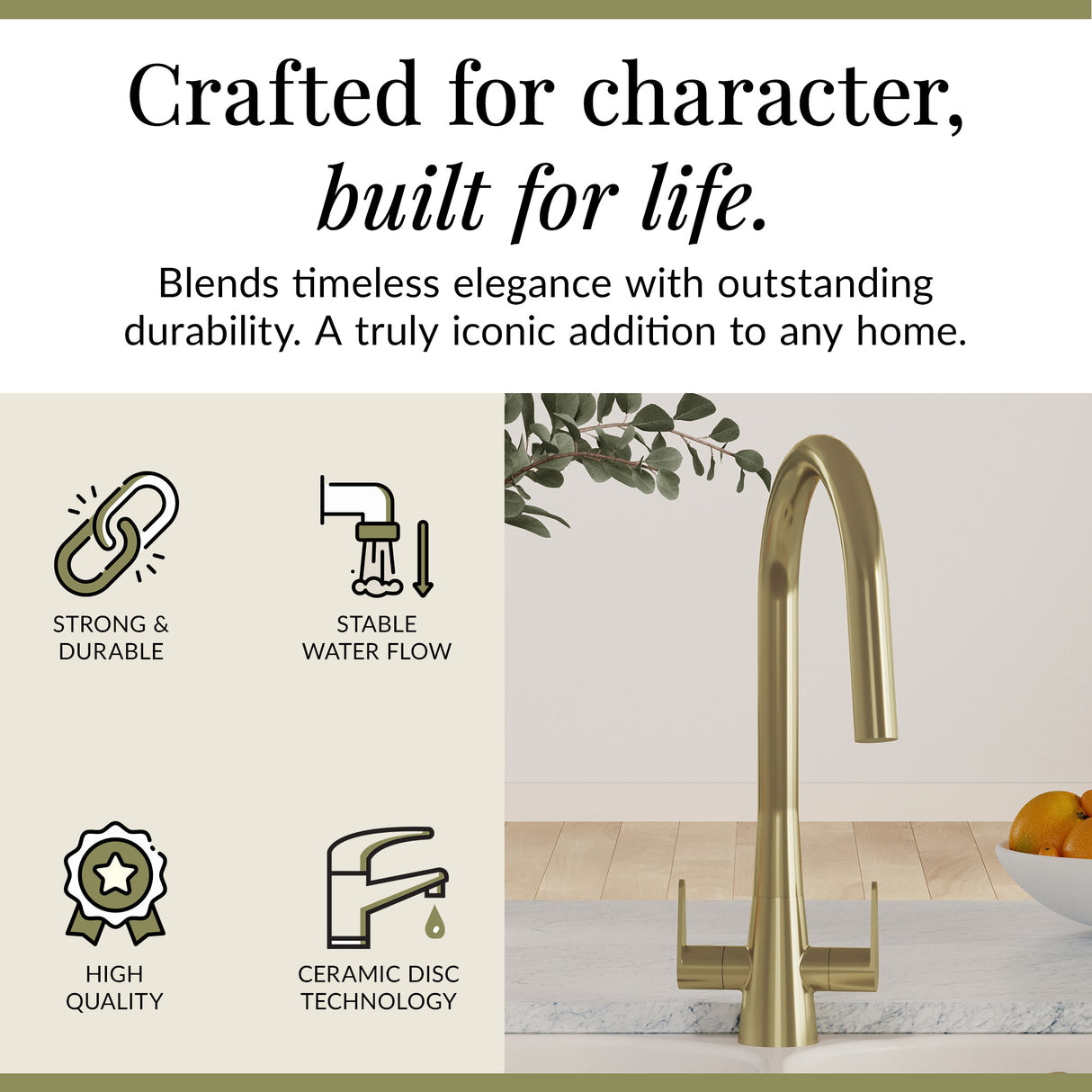 Kitchen Mono Mixer Tap - Multiple Finishes and Handle Options Available