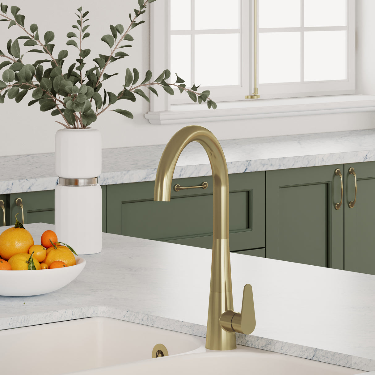 Kitchen Mono Mixer Tap - Multiple Finishes and Handle Options Available