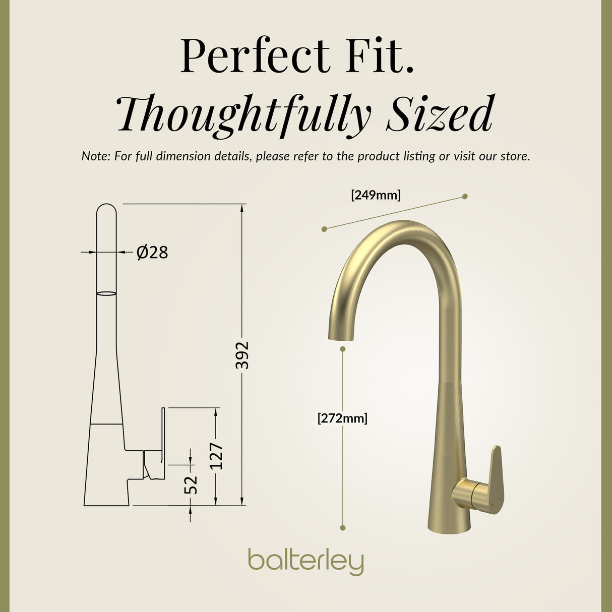 Kitchen Mono Mixer Tap - Multiple Finishes and Handle Options Available