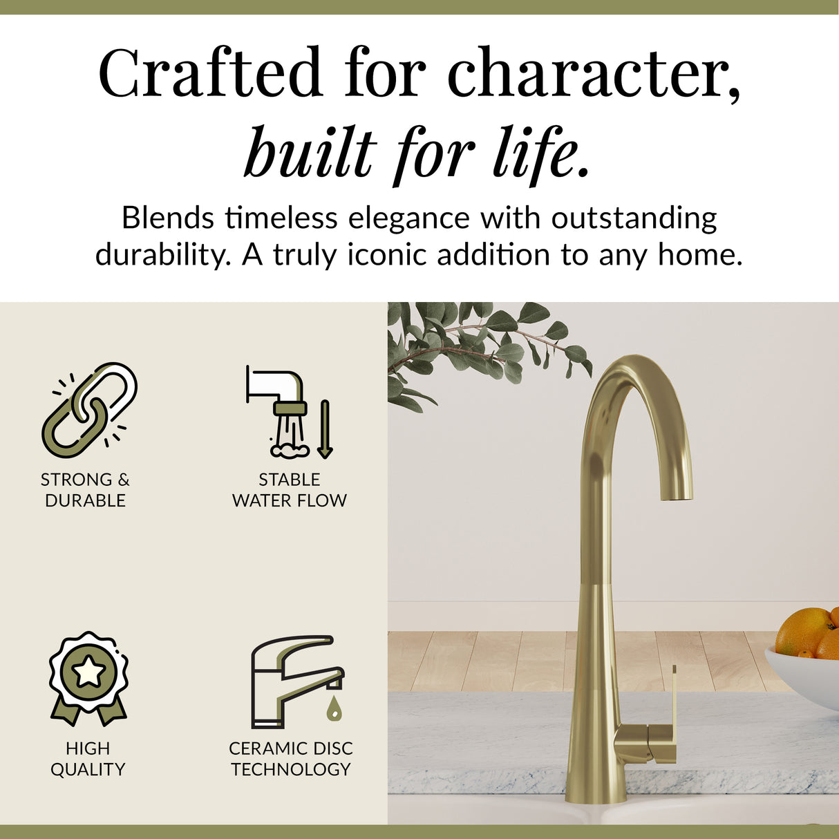 Kitchen Mono Mixer Tap - Multiple Finishes and Handle Options Available