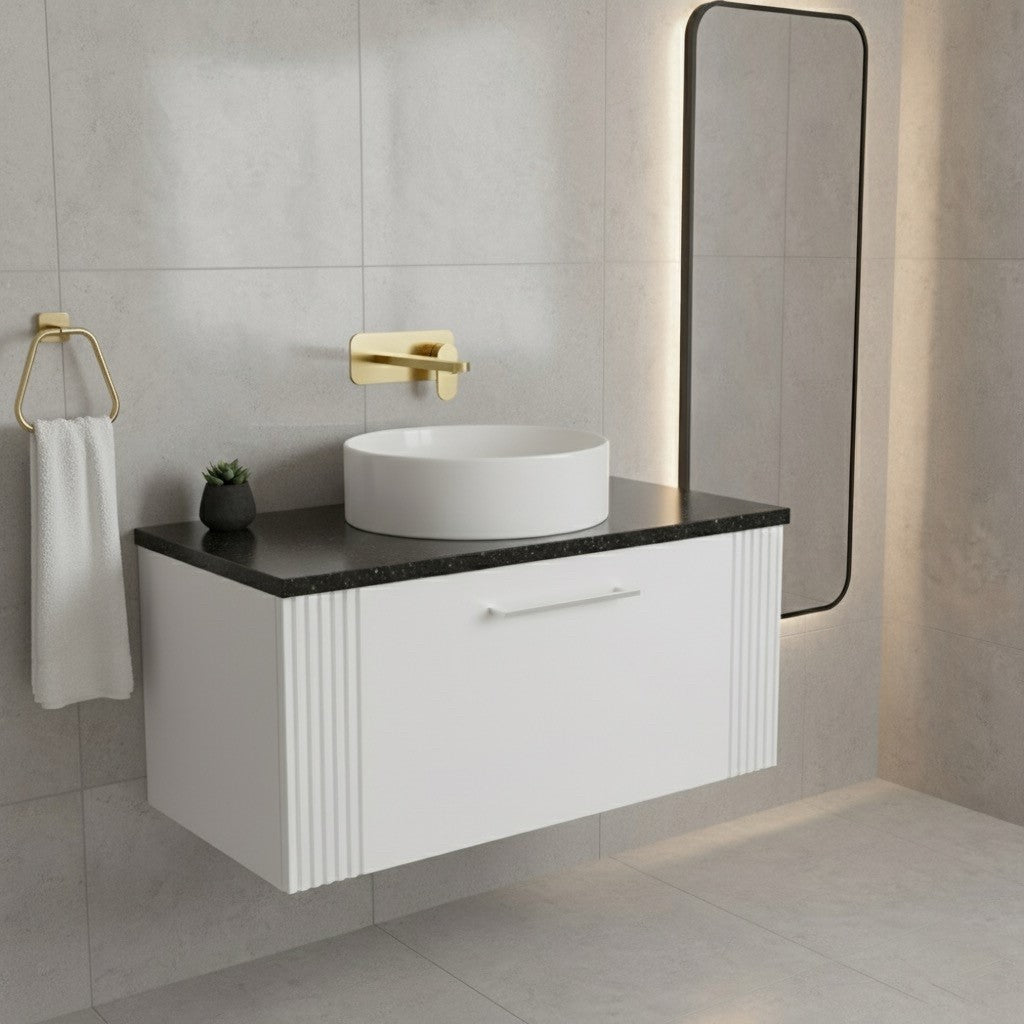 Contemporary Wall Mounted Bathroom Towel Ring - Choice of Finish