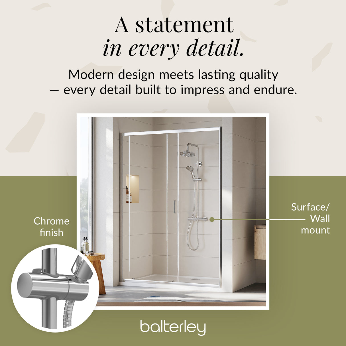 Round Thermostatic Shower Kit with Fixed Head & Adjustable Handset - Multiple Colours Available