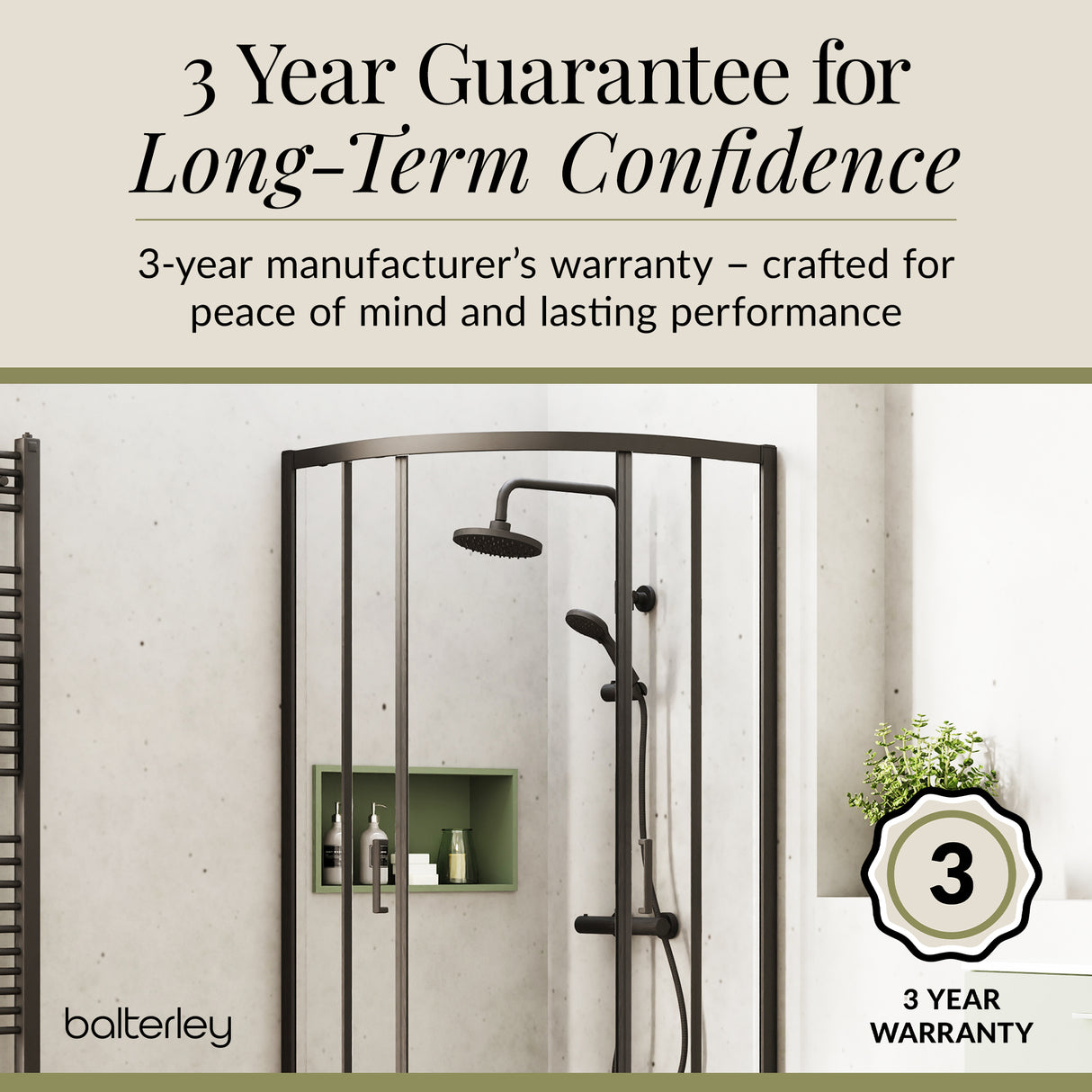 Round Thermostatic Shower Kit with Fixed Head & Adjustable Handset - Multiple Colours Available