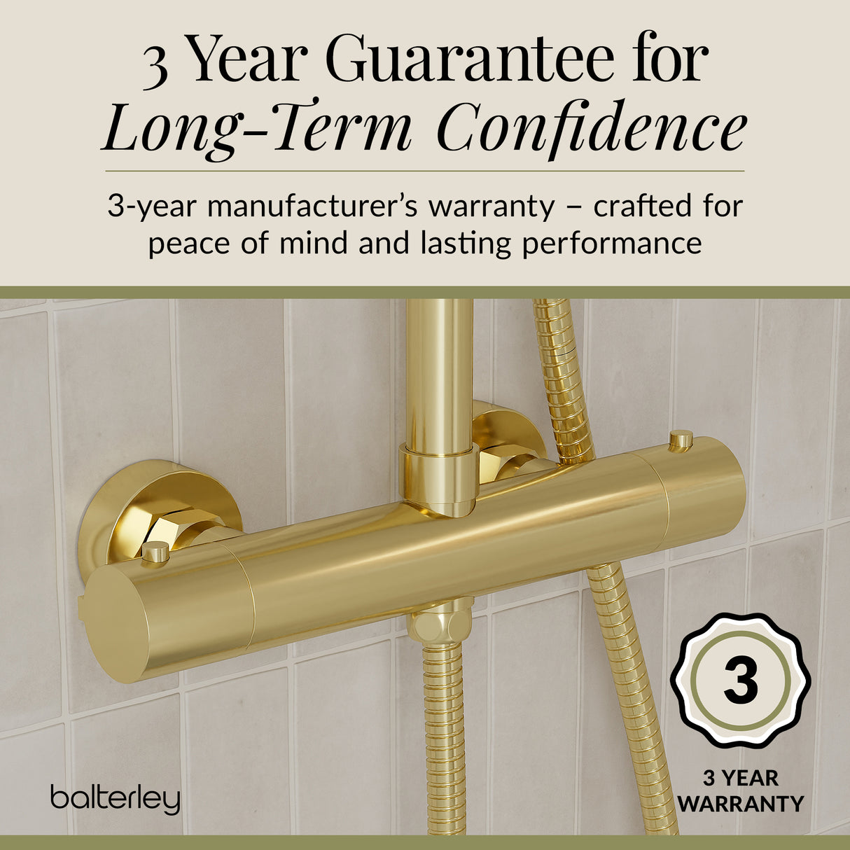 Round Thermostatic Shower Kit with Fixed Head & Adjustable Handset - Multiple Colours Available