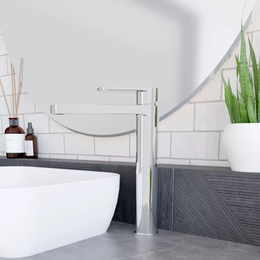 Round High Rise Mono Basin Mixer Tap - Choice of Finish