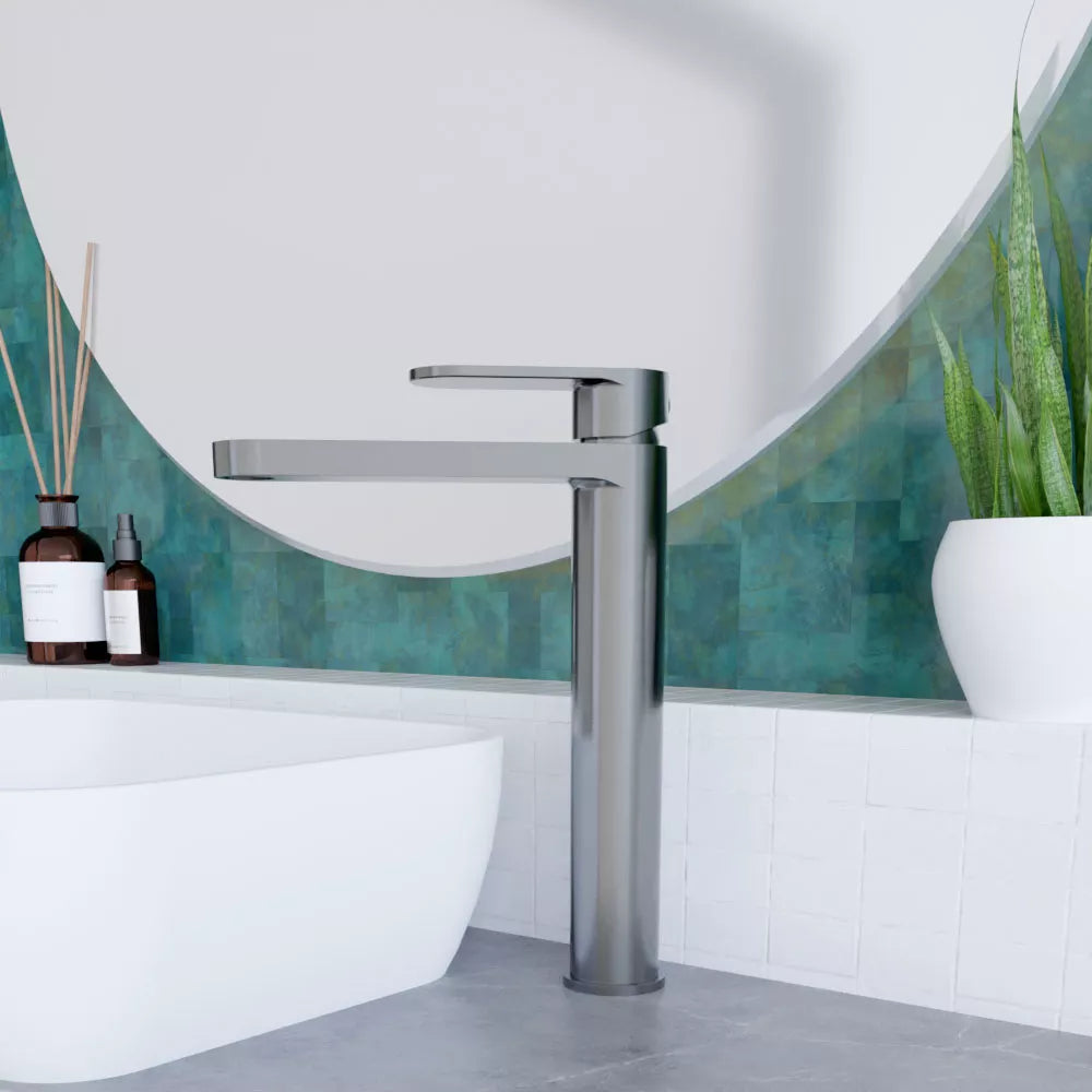 Round High Rise Mono Basin Mixer Tap - Choice of Finish