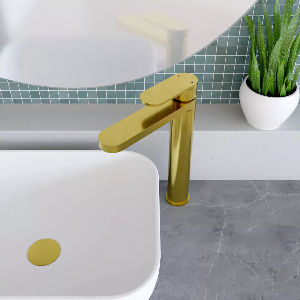 Round High Rise Mono Basin Mixer Tap - Choice of Finish