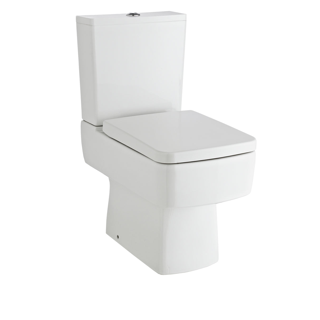 Modern White Semi Flush-to-Wall Toilet and Cistern – 610mm