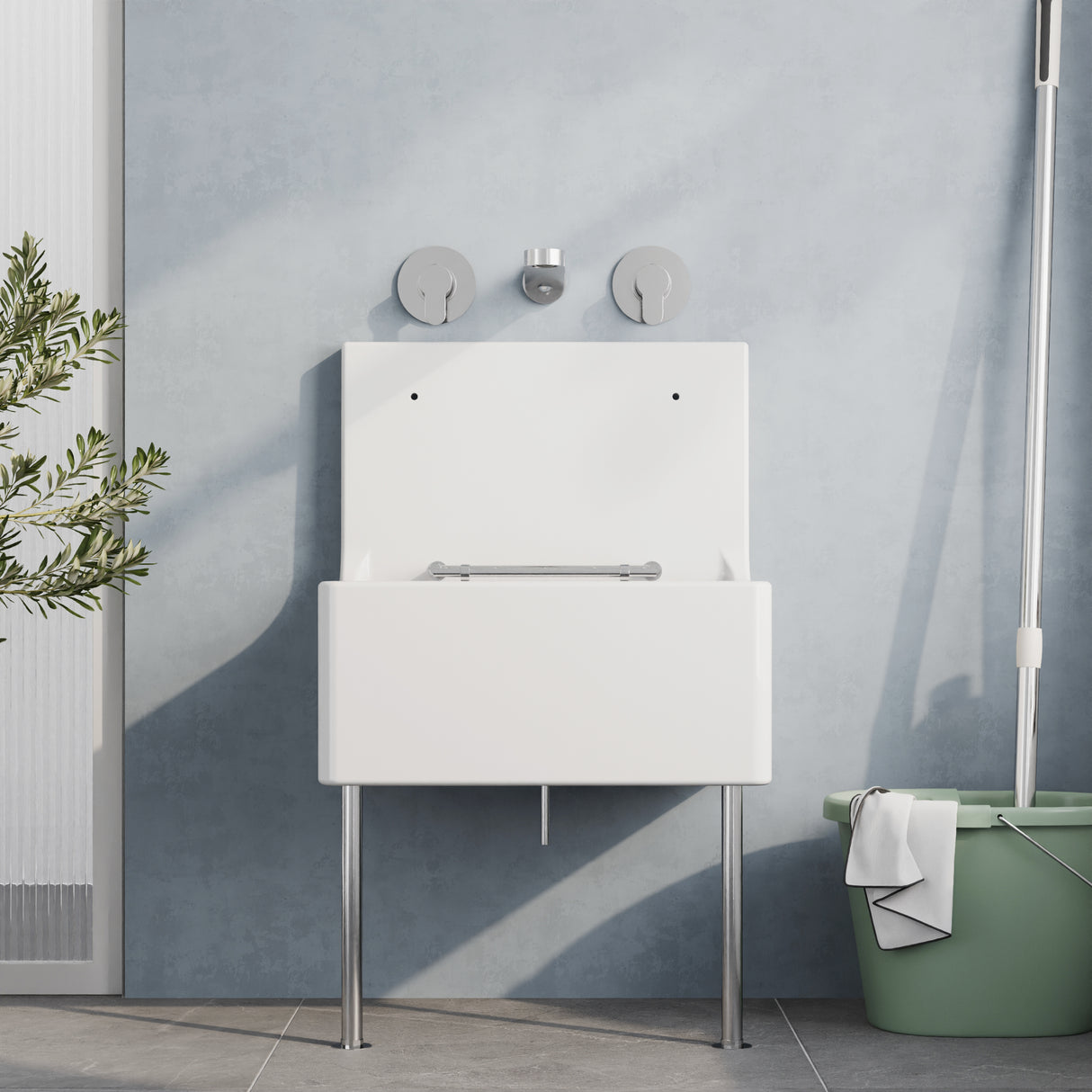 Single Bowl Fireclay Ceramic Cleaner Sink w.Grid - Multiple Sizes and Accessories