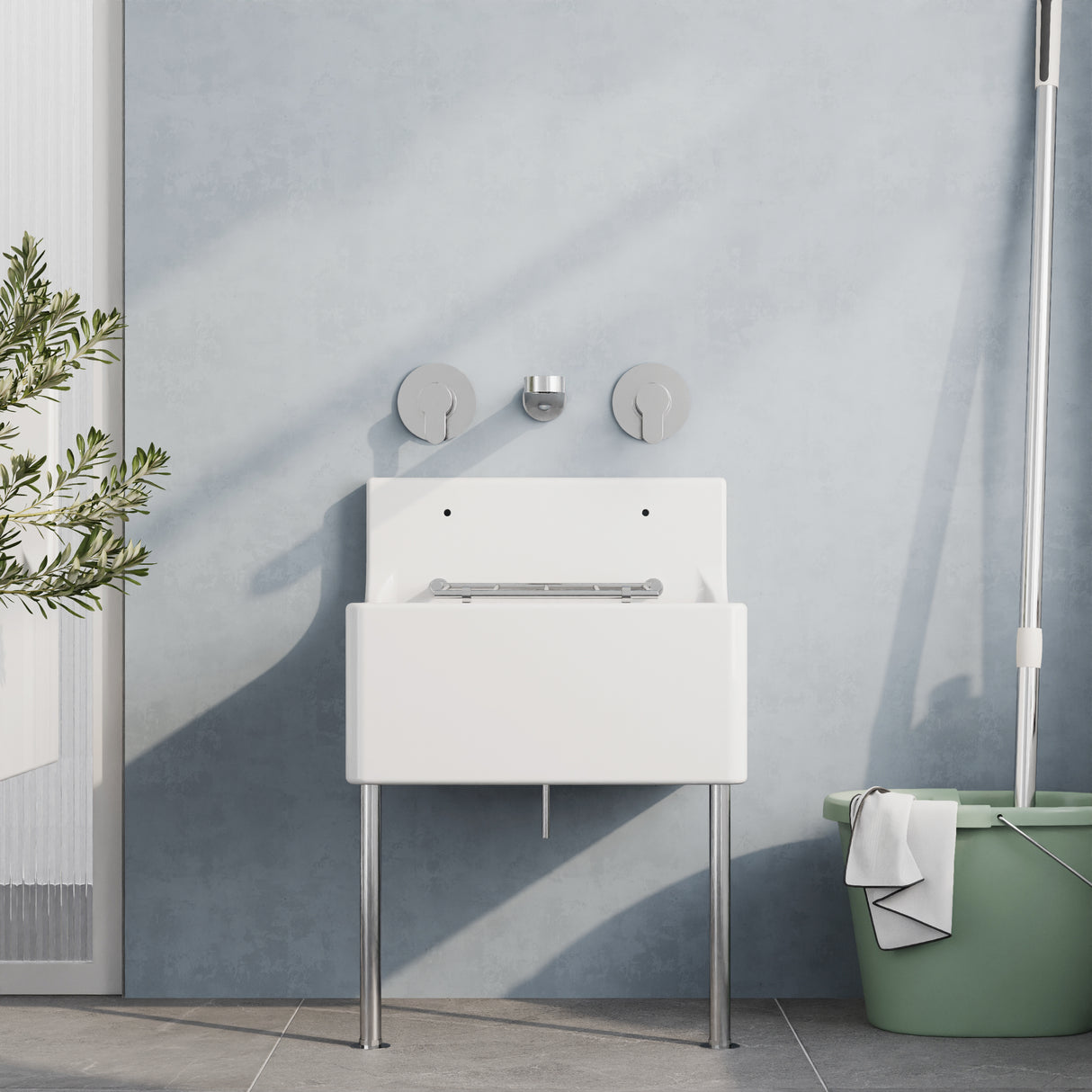 Single Bowl Fireclay Ceramic Cleaner Sink w.Grid - Multiple Sizes and Accessories