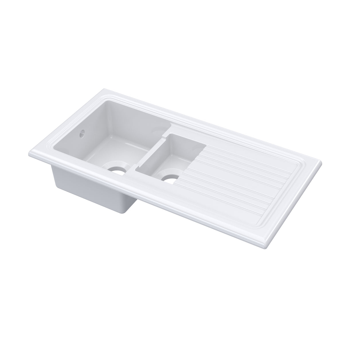 101cm Inset Counter Top Fireclay Ceramic Kitchen Sink - Multiple Options Available
