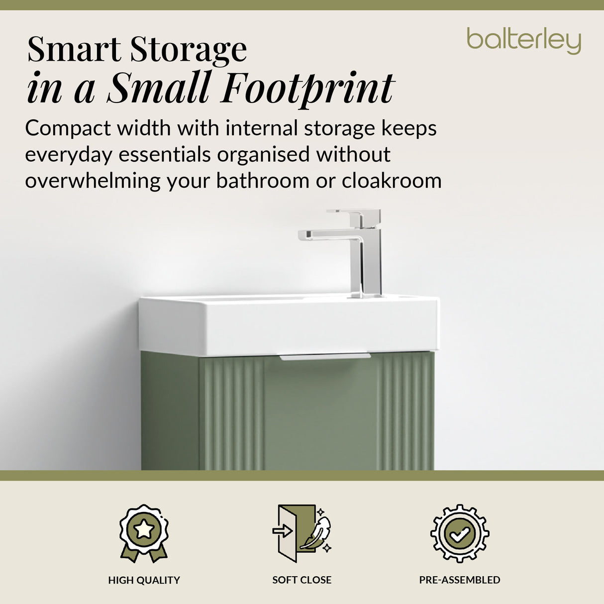 Retro Floor Standing Bathroom Cloakroom Vanity Basin Unit - Multiple Colours