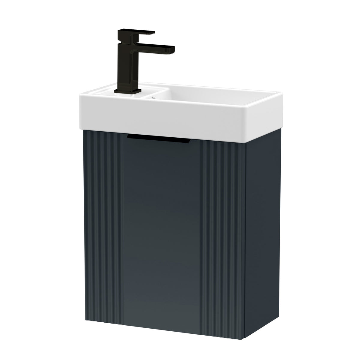Retro Wall Hung Bathroom Cloakroom Vanity Basin Unit - Multiple Colours