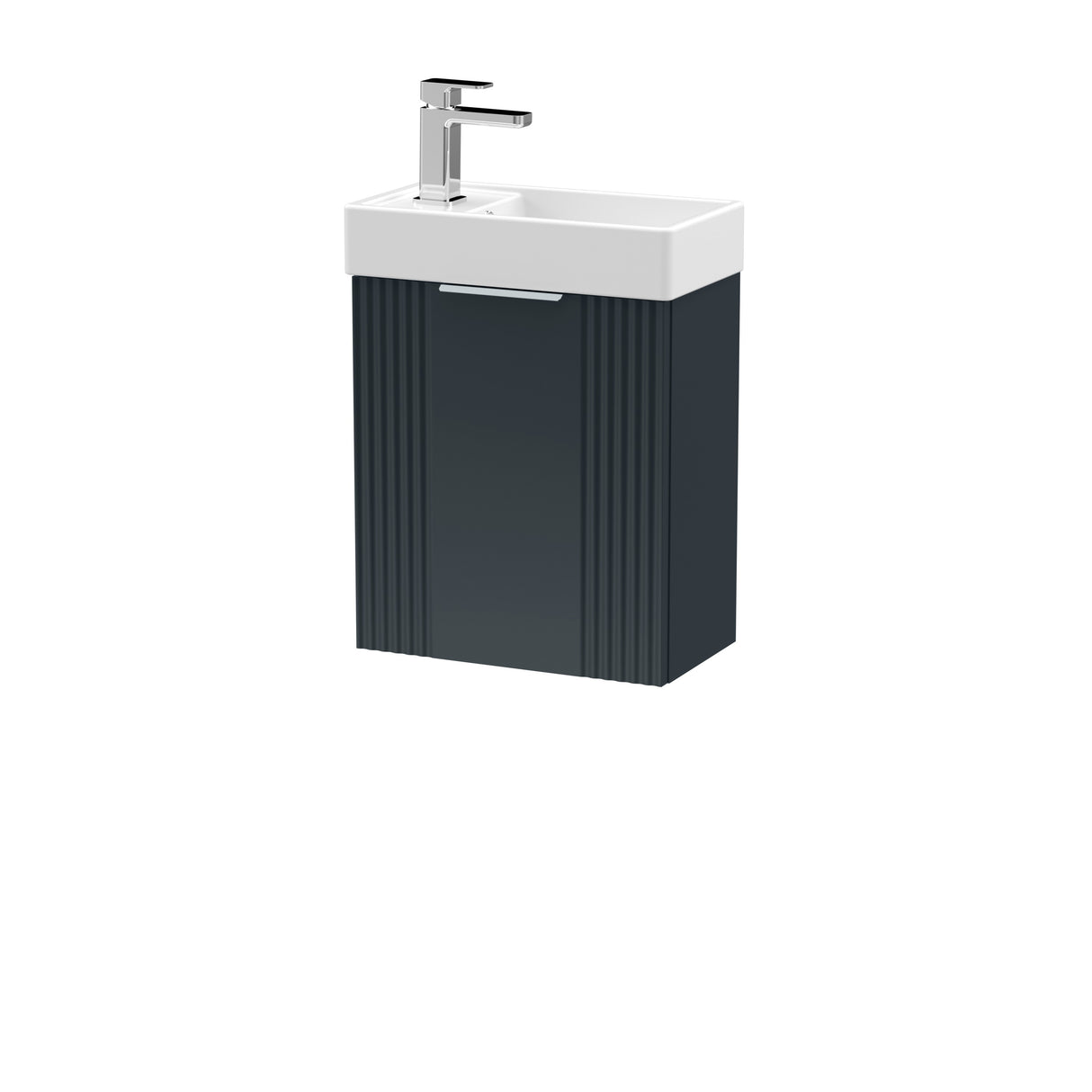 Retro Wall Hung Bathroom Cloakroom Vanity Basin Unit - Multiple Colours