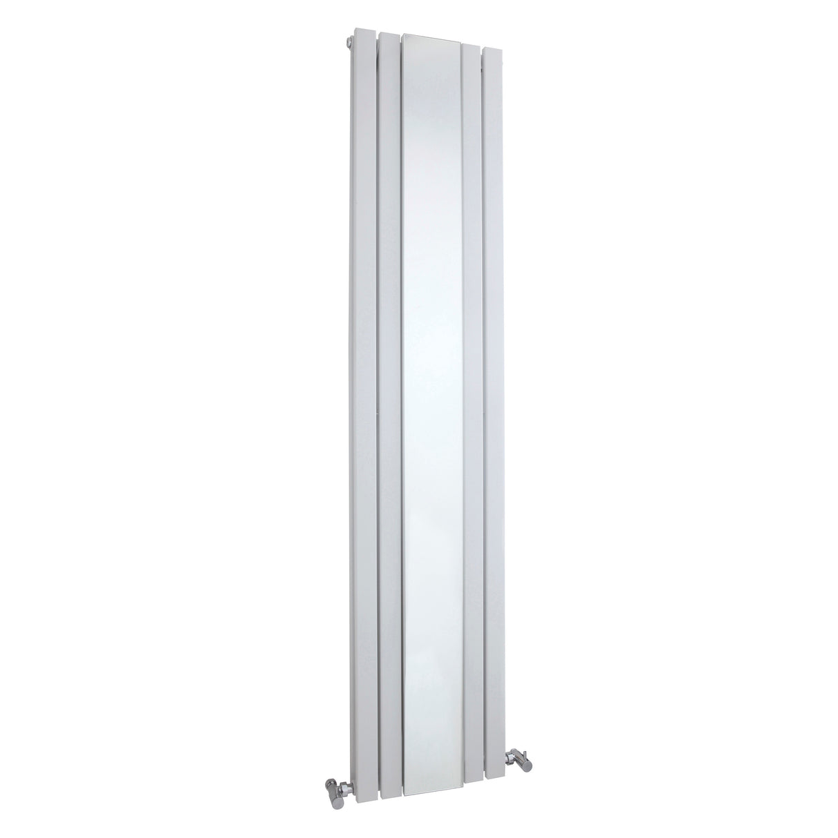 Square Vertical Double Panel Radiator with Mirror - 1800mm x 354mm - 3344 BTU