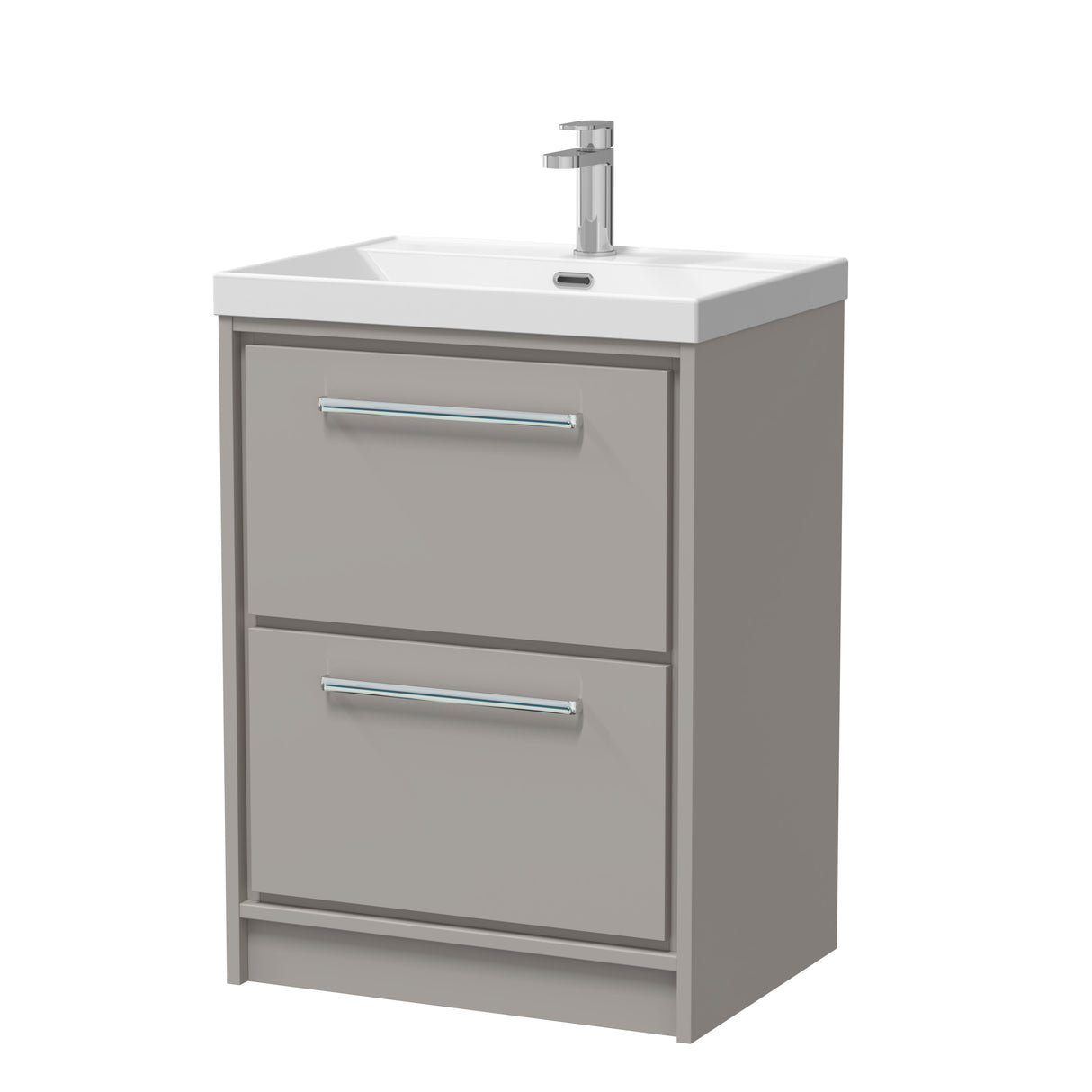 Contemporary Floor Standing 2 Drawer Vanity Unit - Choice of Colour, Basin Type and Size